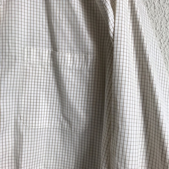 Hickey Freeman Cotton Plaid‎ Button Up Shirt 16 - 34 Business Casual Lightweight - Picture 3 of 7